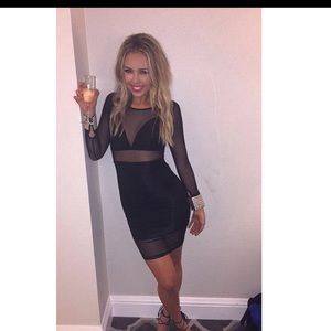 Black formal dress with crystals